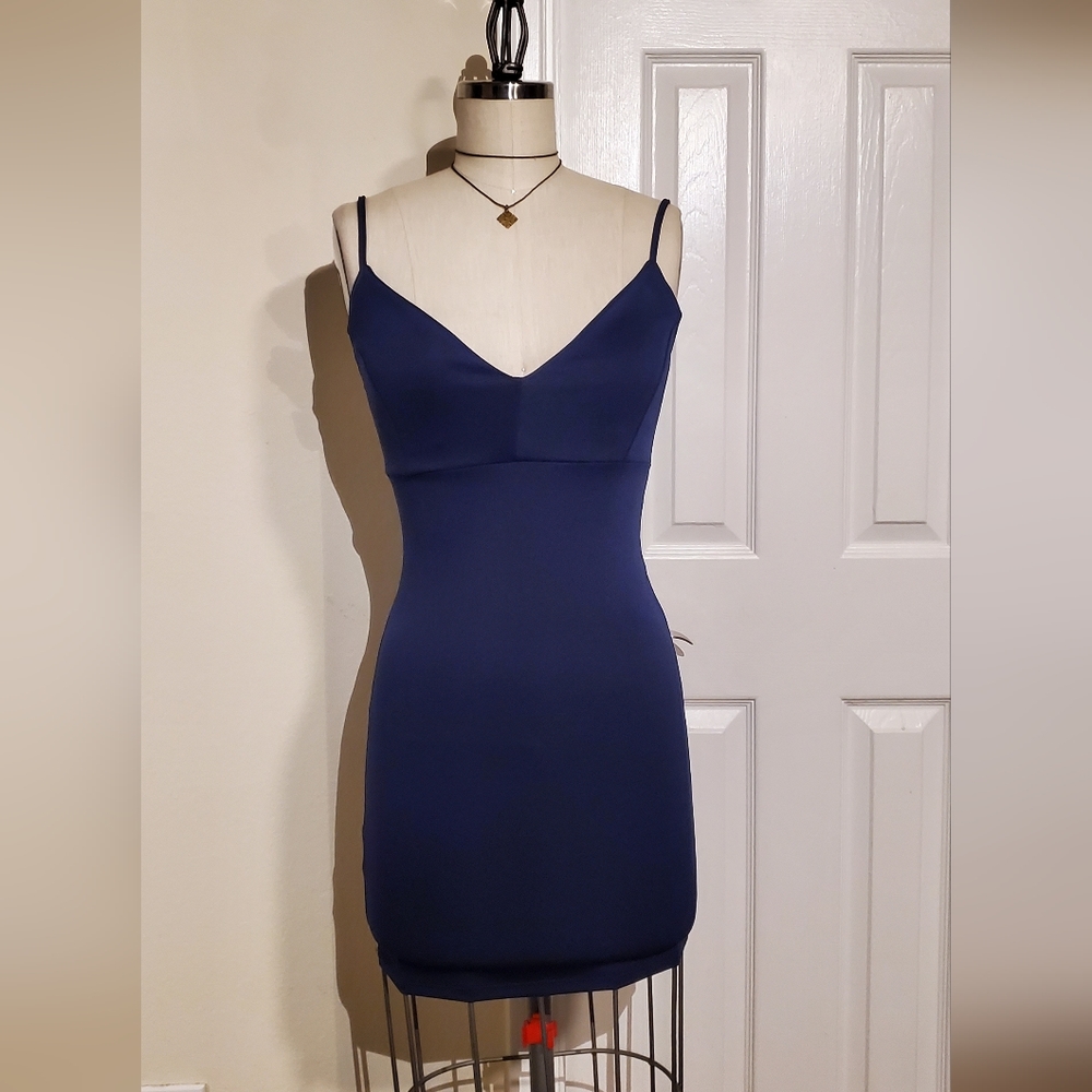 V neck mini bodycon dress